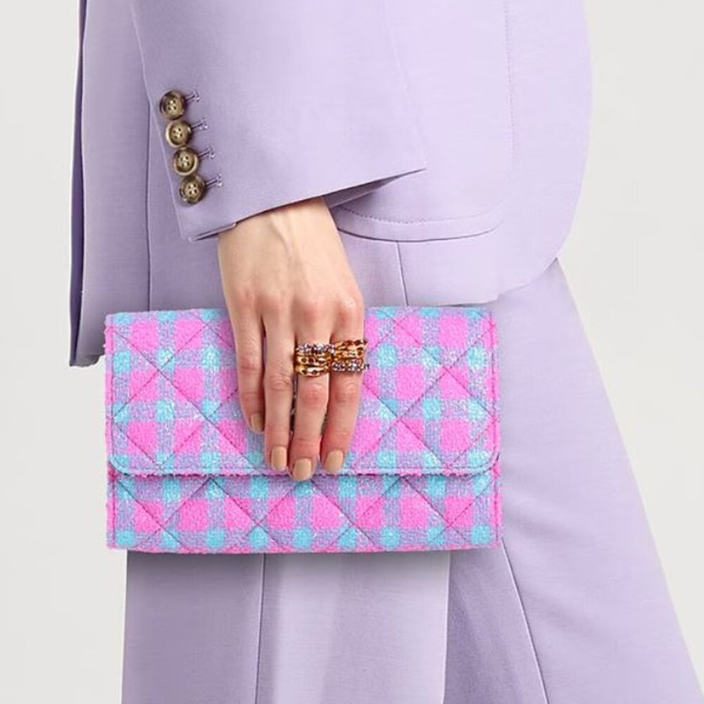 Versace crossbody Medusa Tweed Bag gold chain